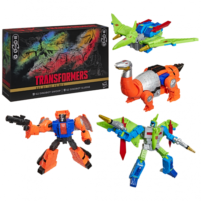 Transformers Age of the Primes G2 Dinobot Swoop and G2 Dinobot Sludge