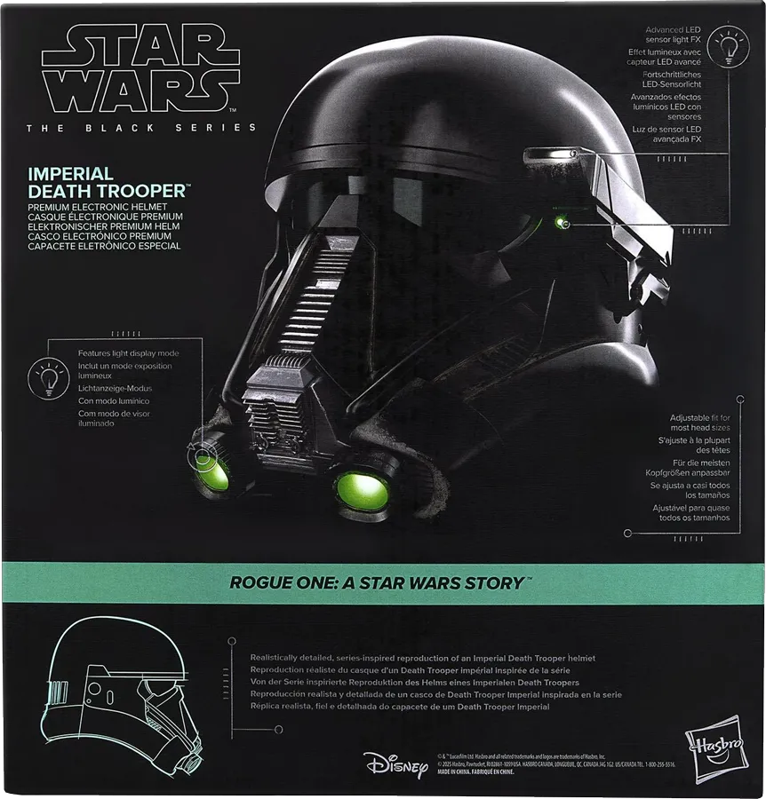28462 Star Wars The Black Series: Imperial Death Trooper Electronic Helmet - Hasbro - Titan Pop Culture