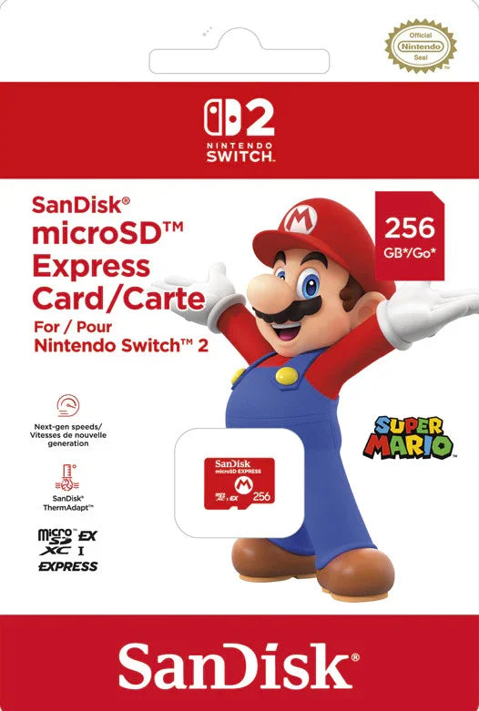 SW2 SanDisk microSD Express Card 256GB for Nintendo Switch 2