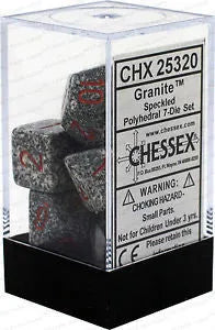 Chessex D7-Die Set Speckled Polyhedral Granite 7-Die Set