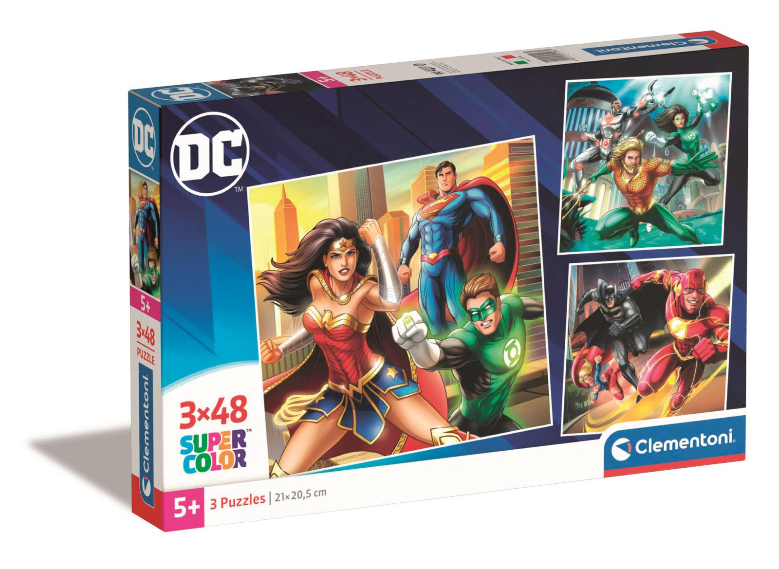 Clementoni Puzzle Square DC Comics Justice League 3x48 Piece Puzzles