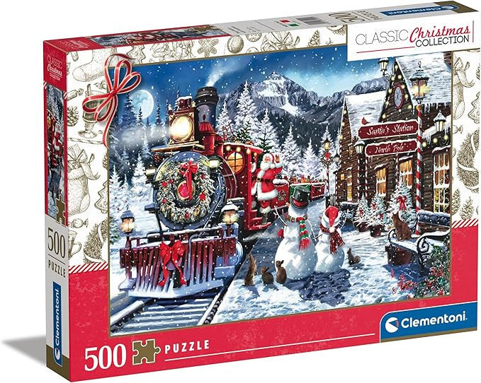 Clementoni Impossible Puzzle Train Station With Santa 500 Pieces
