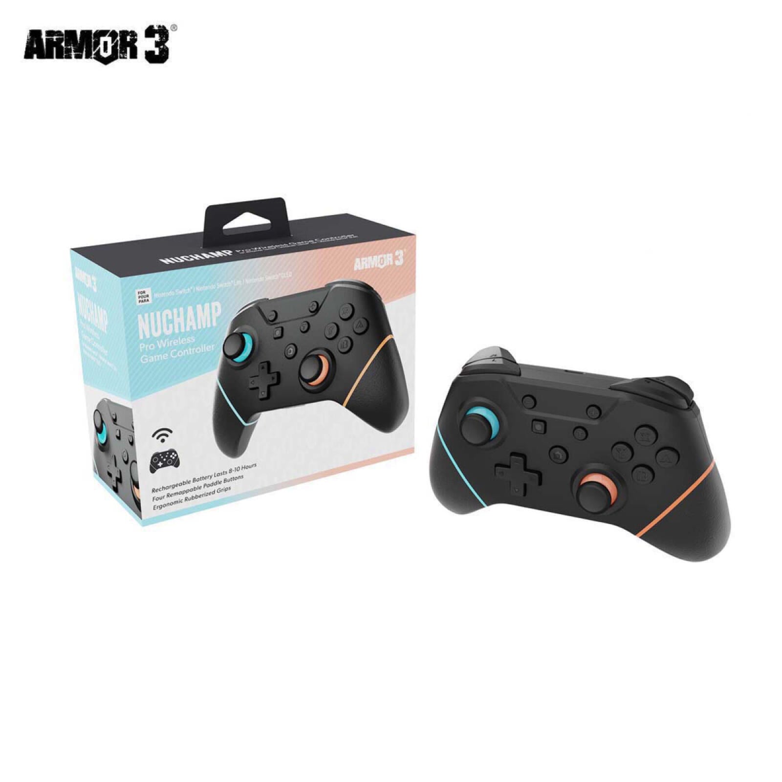 SW2 Armor 3 NuChamp Multi Switch Console Wireless Game Controller - Blue/Orange