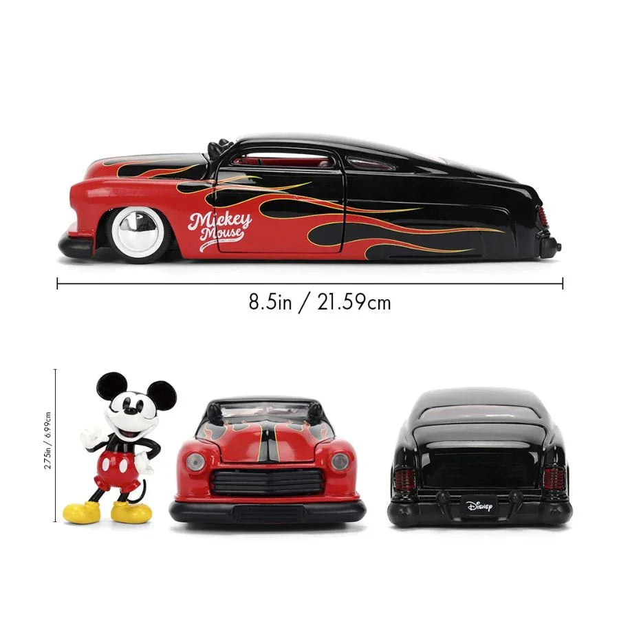 Disney - Mercury Coupe de 1951, vehículo de fundición a escala 1:24 (con figura)