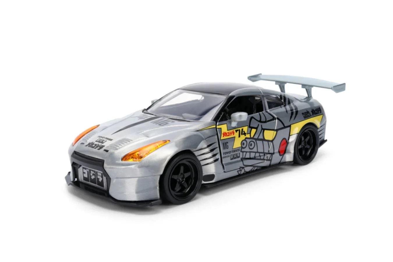 Godzilla - Nissan GT-R R35 Ben Sopra 2009, vehículo de fundición a escala 1:24 (con figura)