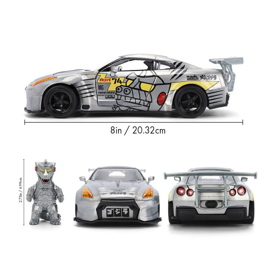 Godzilla - Nissan GT-R R35 Ben Sopra 2009, vehículo de fundición a escala 1:24 (con figura)