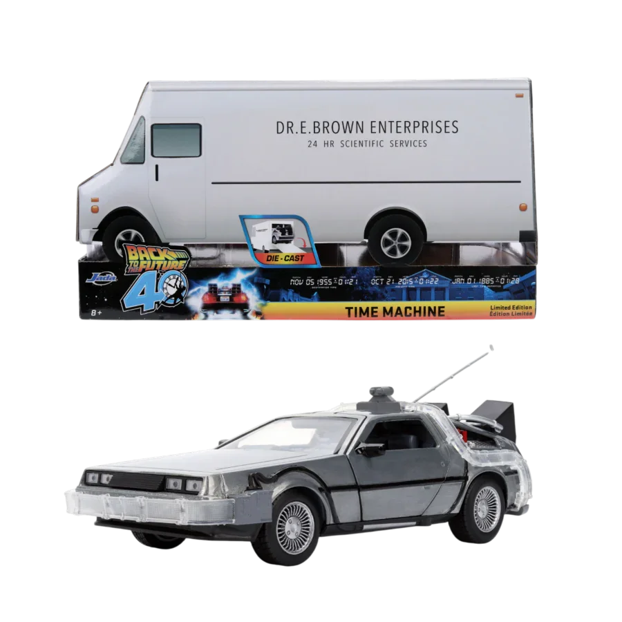 Back to the Future - Delorean 1:24 Scale Vehicle with Truck Box (SDCC Exclusive)