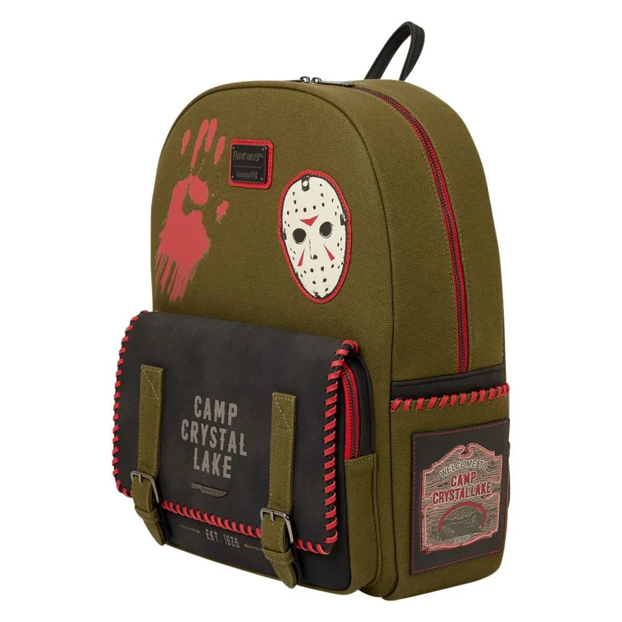 Viernes 13 - Mochila de tamaño completo con brillo de Camp Crystal Lake
