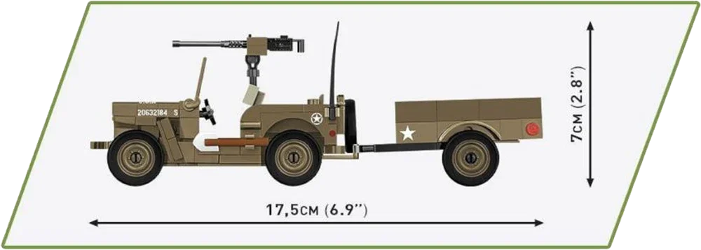 WW2 - Willys MB & Trailer (200 Pcs)