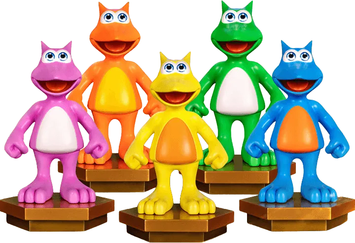 F4FBKJRCOM Banjo Kazooie - Jinjo 9'' Statue Combo Set (5) - First 4 Figures - Titan Pop Culture