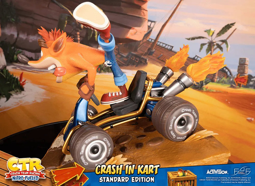 F4FCRASHRST Crash Team Racing: Nitro Fueled - Crash in Kart (Standard Edition) Statue - First 4 Figures - Titan Pop Culture