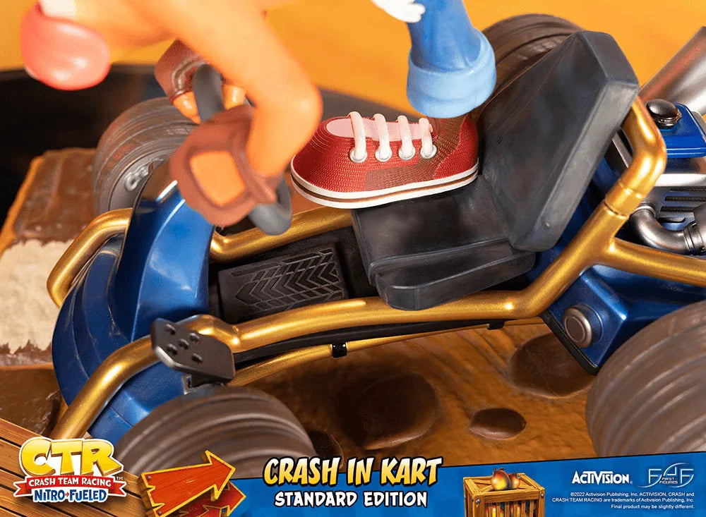 F4FCRASHRST Crash Team Racing: Nitro Fueled - Crash in Kart (Standard Edition) Statue - First 4 Figures - Titan Pop Culture
