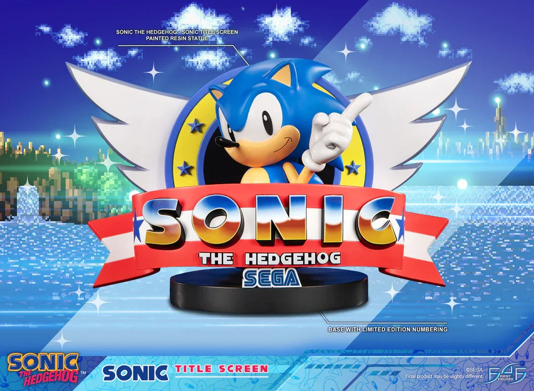 Sonic - Sonic The Hedgehog Title Screen Statue