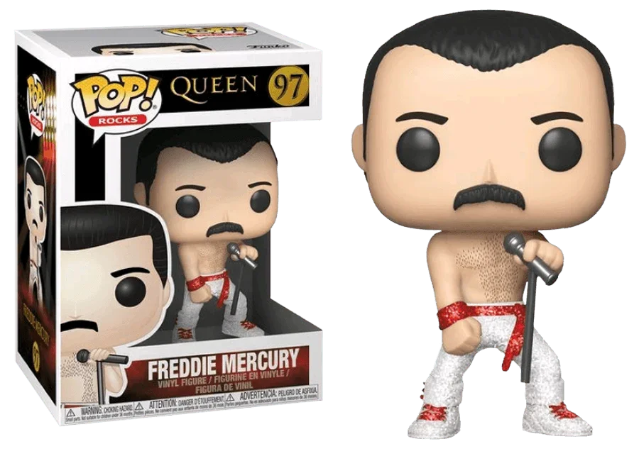 FUN33734 Queen - Freddie Mercury Diamond Glitter US Exclusive Pop! Vinyl - Funko - Titan Pop Culture