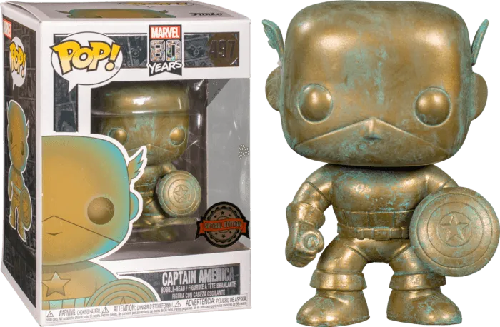FUN42218 Captain America - Marvel 80th Anniversary Patina US Exclusive Pop! Vinyl - Funko - Titan Pop Culture