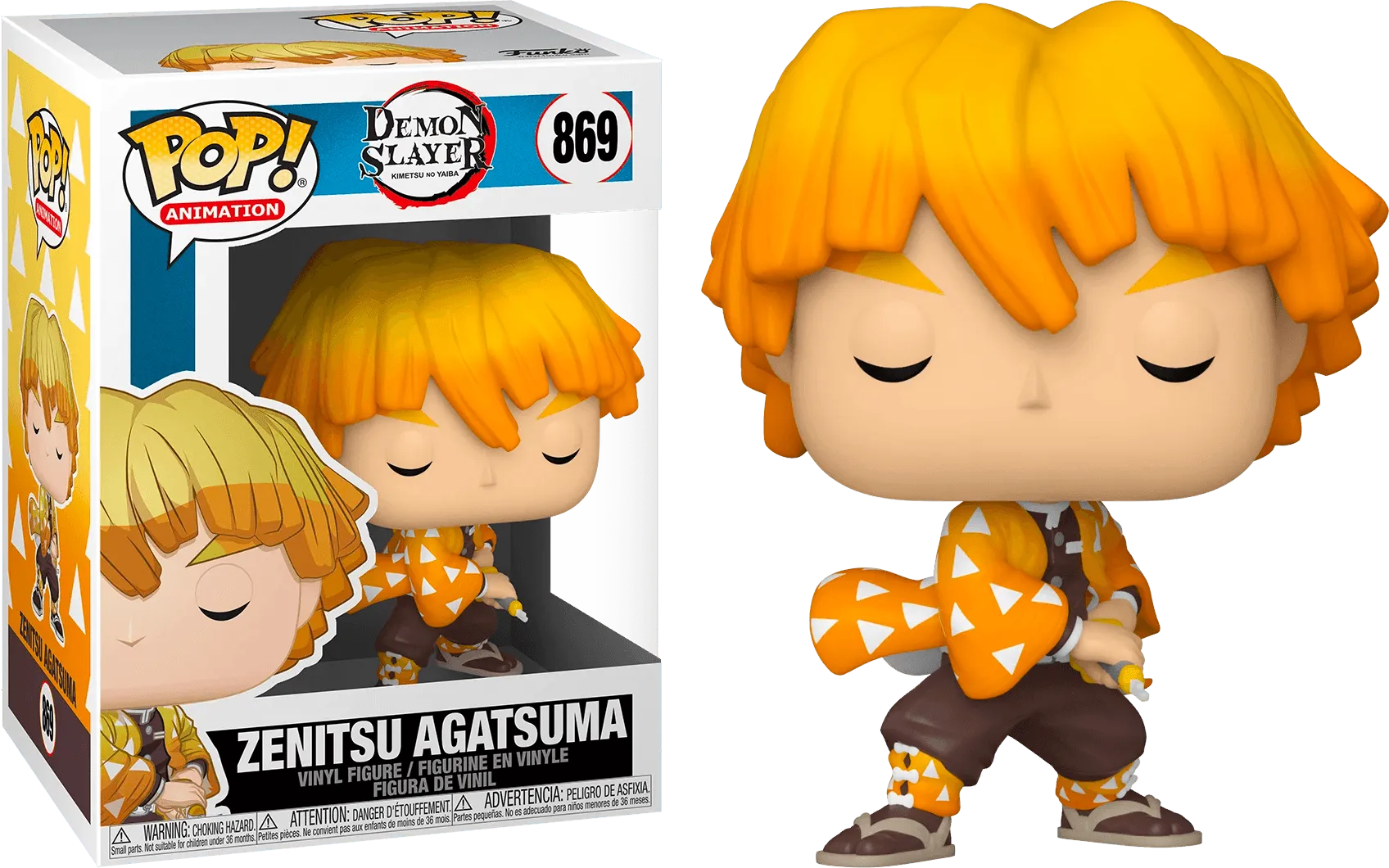 FUN49012 Demon Slayer - Zenitsu Agatsuma Pop! Vinyl - Funko - Titan Pop Culture