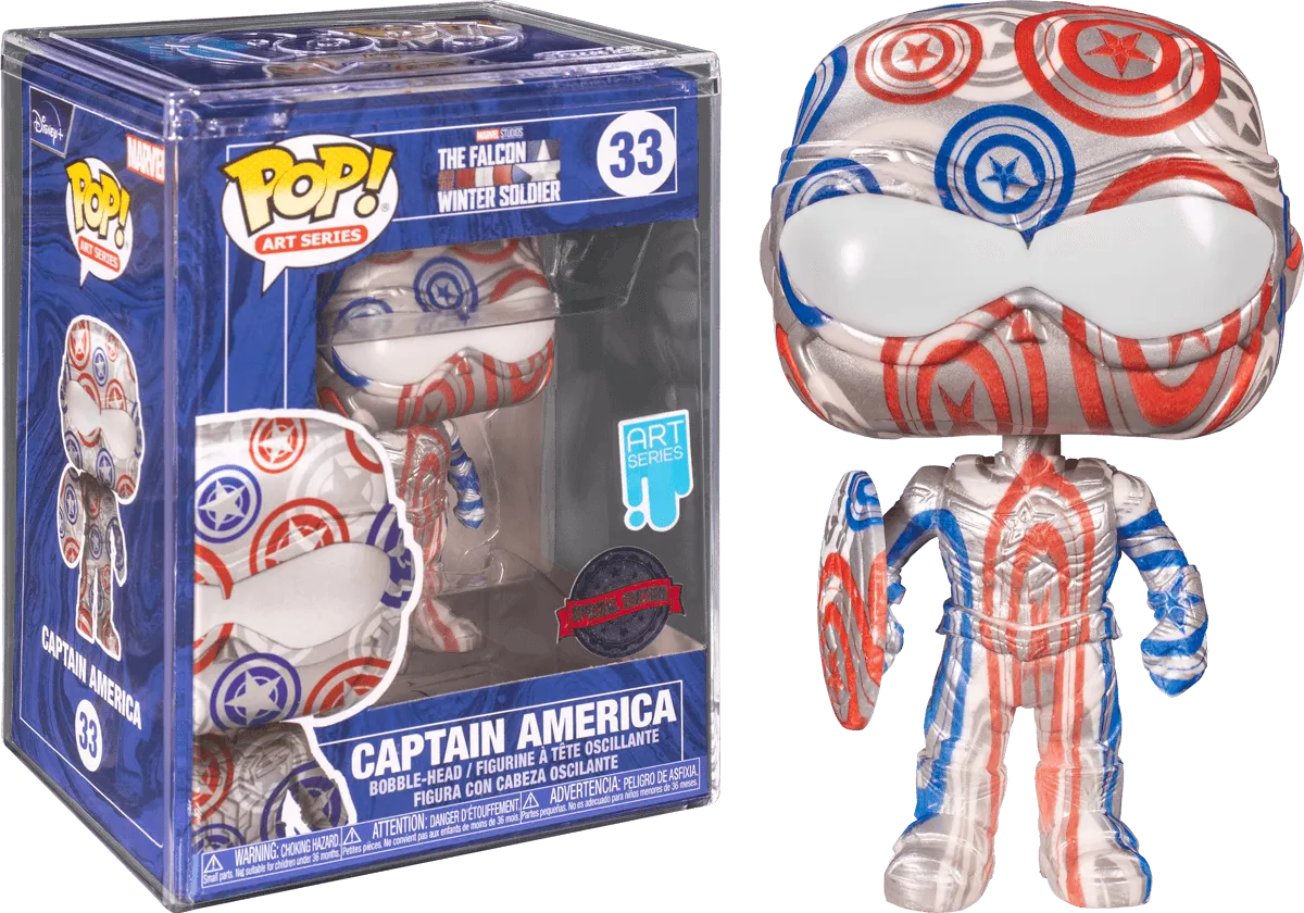 FUN56153 The Falcon and the Winter Soldier - Capt.America Patriotic (Artist) with Protector - Funko - Titan Pop Culture