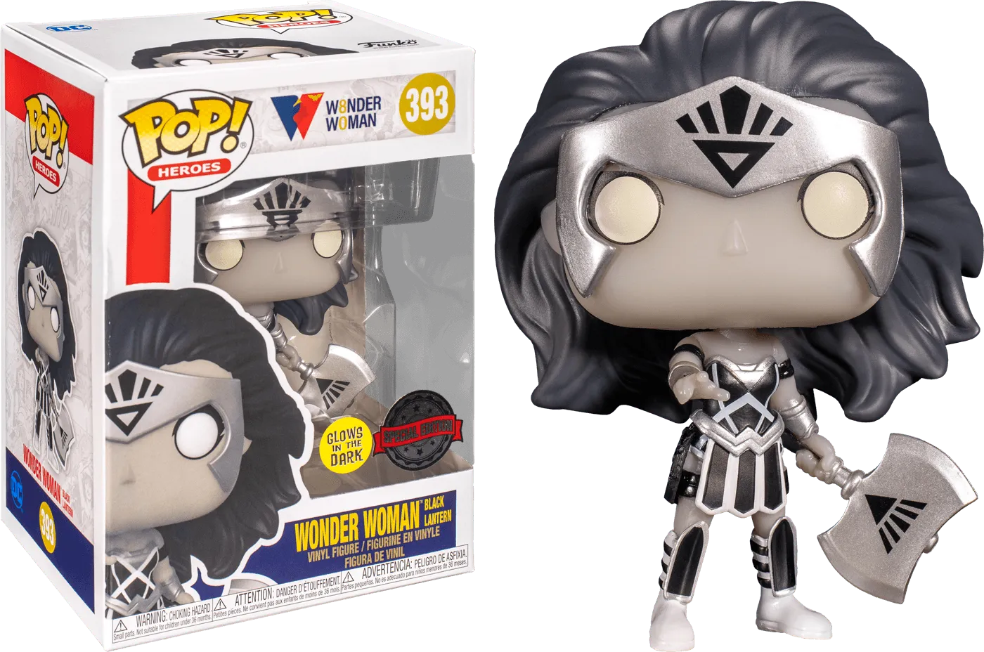 FUN56967 Wonder Woman - Wonder Woman Black Lantern Glow 80th Anniversary Pop! Vinyl - Funko - Titan Pop Culture