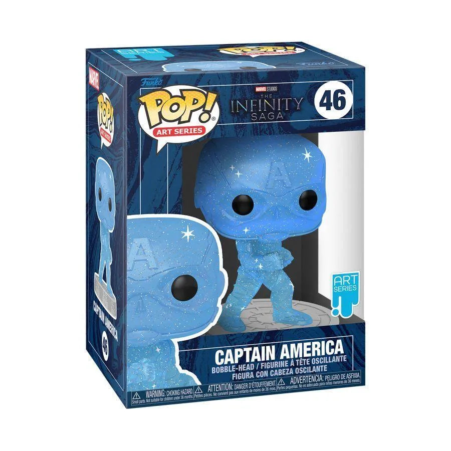 FUN57614 Avengers - Captain America Infinity Saga Blue (Artist) Pop! Vinyl with Protector - Funko - Titan Pop Culture