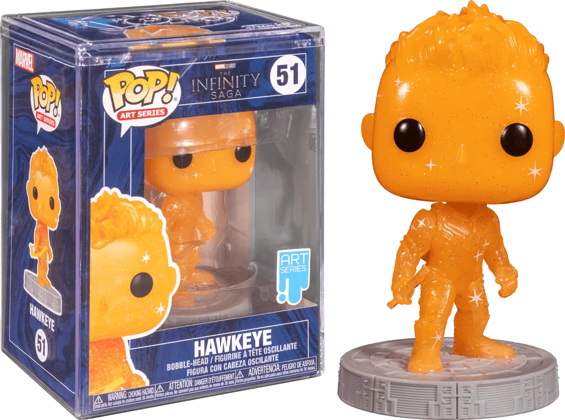FUN57615 Avengers - Hawkeye Infinity Saga Orange (Artist) Pop! Vinyl with Protector - Funko - Titan Pop Culture