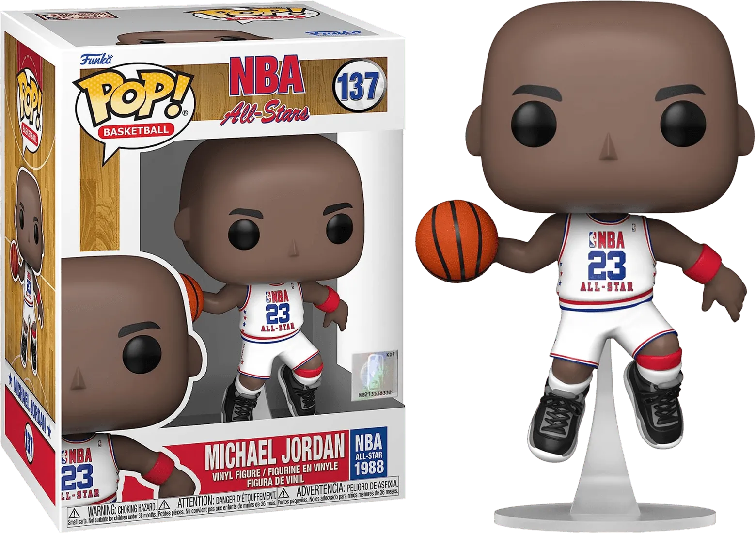 FUN59374 NBA: Legends - Michael Jordan White All Star Uniform 92 Pop! Vinyl - Funko TBA - Titan Pop Culture