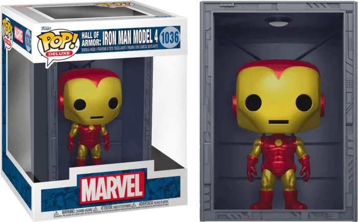 FUN62781 Marvel Comics - Hall of Armor: Iron Man Model IV Metallic US Exclusive Pop! Deluxe - Funko - Titan Pop Culture