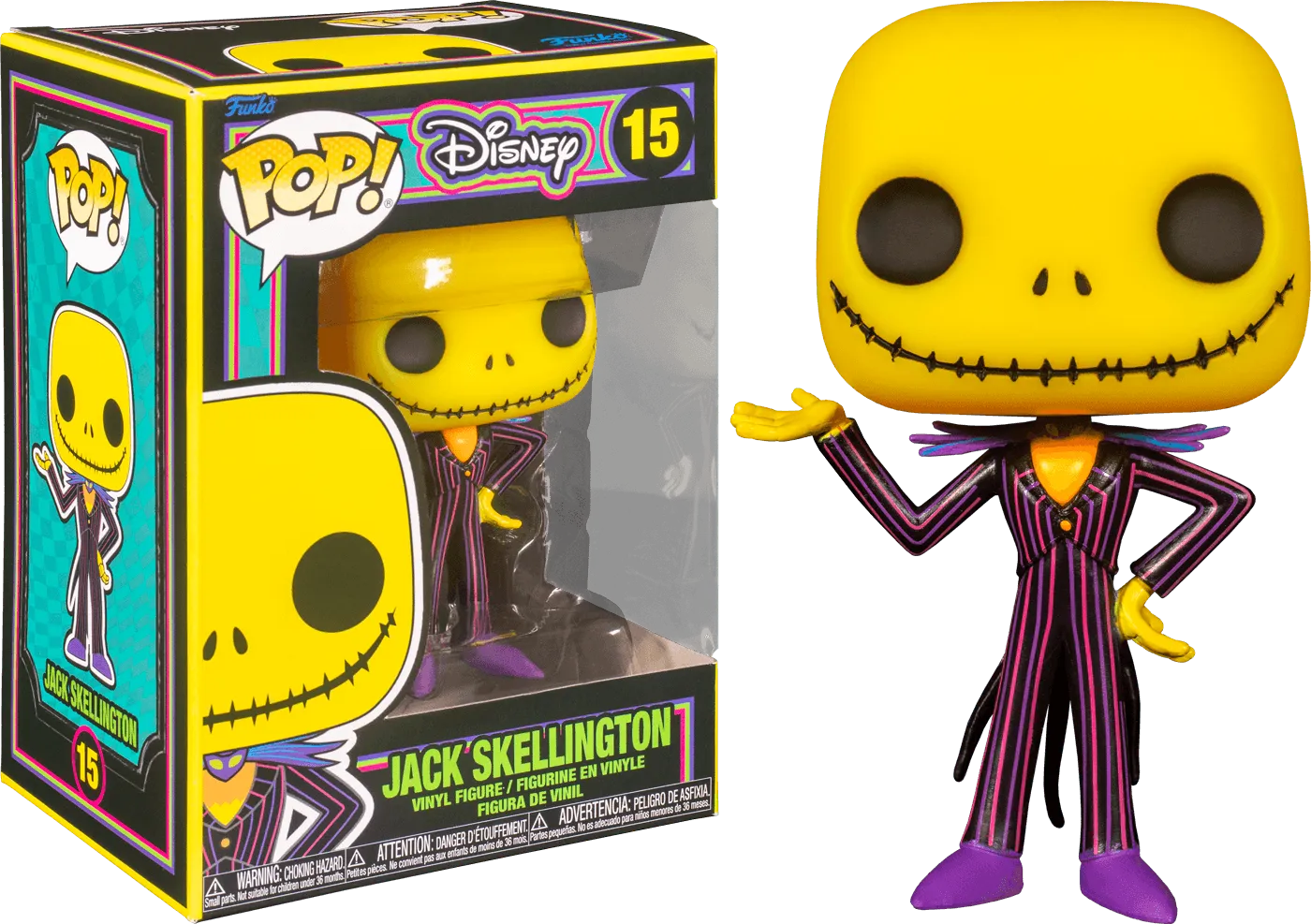 FUN63960 The Nightmare Before Christmas - Jack Skellington Black Light Pop! Vinyl - Funko - Titan Pop Culture