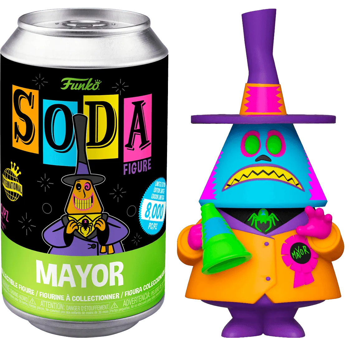 FUN63975 The Nightmare Before Christmas - Mayor Black Light Vinyl (with chase) Soda - Funko - Titan Pop Culture