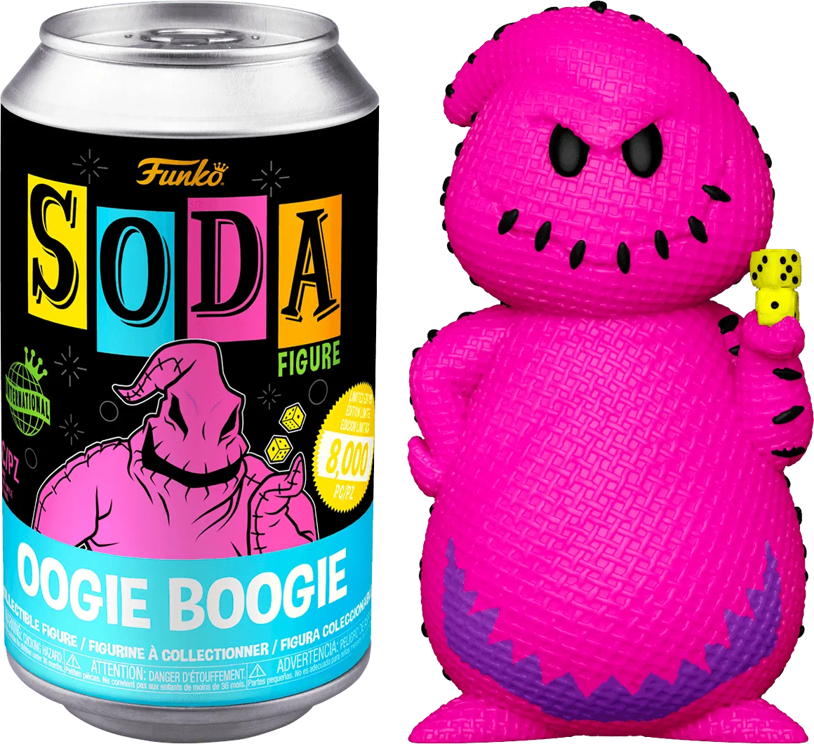 FUN63977 The Nightmare Before Christmas - Oogie Boogie Black Light (with chase) Vinyl Soda - Funko - Titan Pop Culture