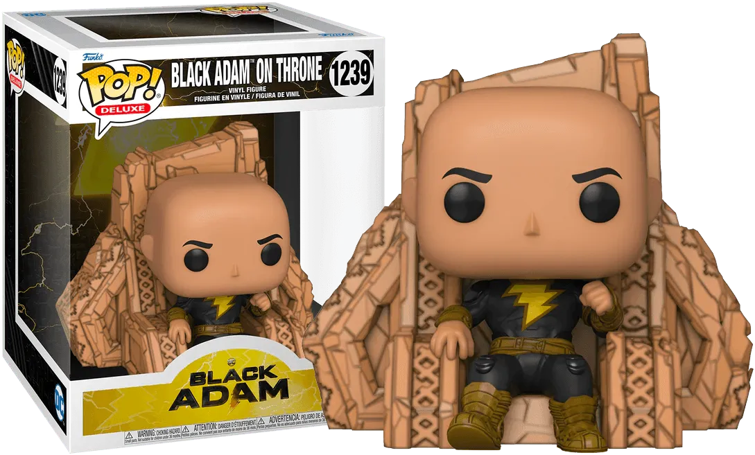 FUN64187 Black Adam (2022) - Black Adam on Throne Pop! Deluxe - Funko - Titan Pop Culture