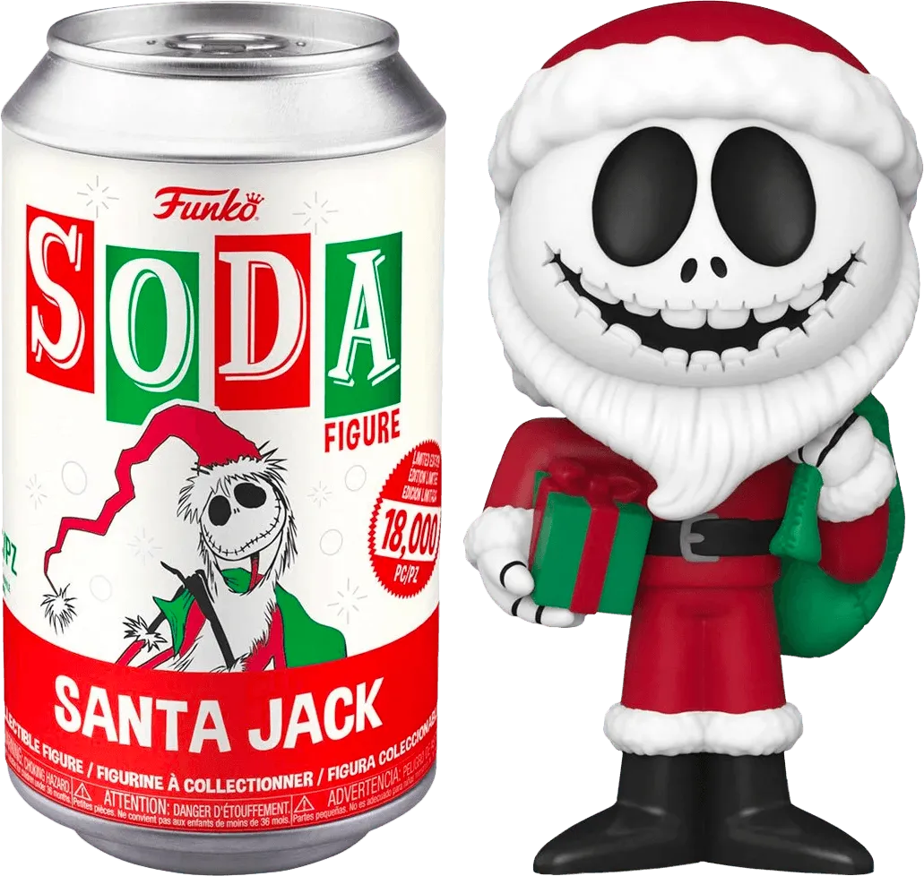 FUN65982 The Nightmare Before Christmas - Santa Jack Skellington (with Chase) Vinyl Soda - Funko - Titan Pop Culture