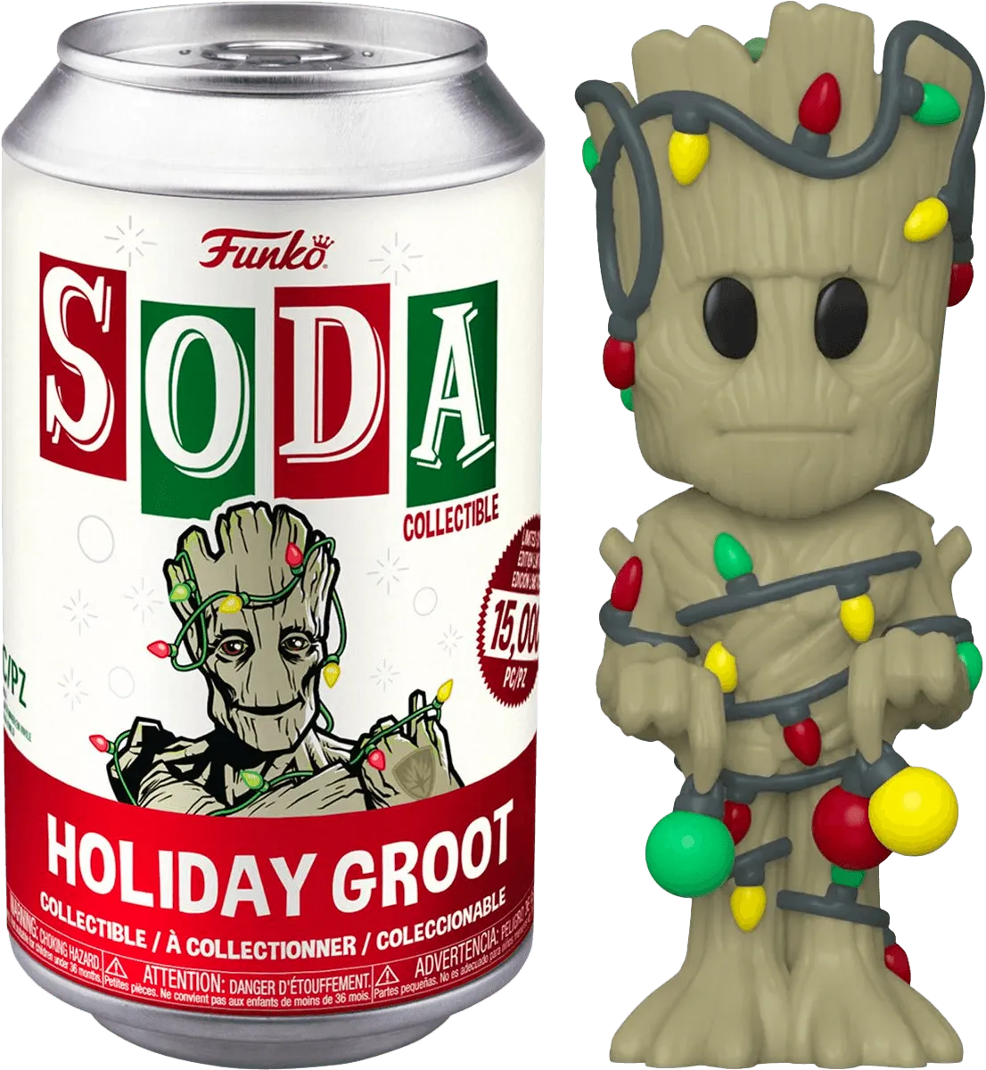 FUN65988 Marvel - Christmas Groot (with Chase) Vinyl Soda - Funko - Titan Pop Culture