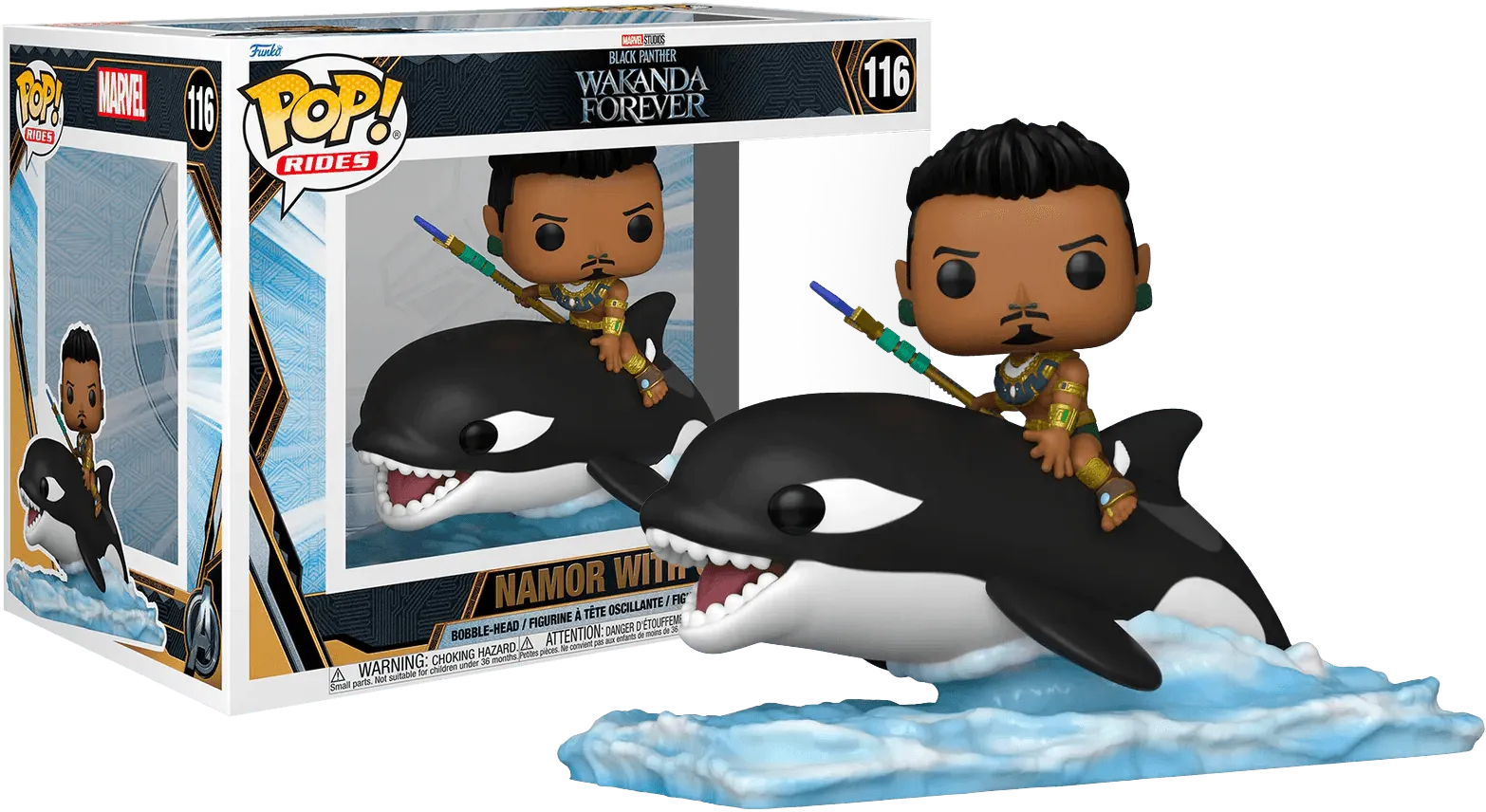 FUN66721 Black Panther 2: Wakanda Forever - Namor with Orca Pop! Ride - Funko - Titan Pop Culture
