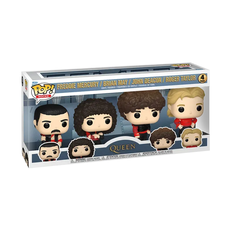 FUN70602 Queen - Radio Gaga Pop! 4-Pack - Funko - Titan Pop Culture