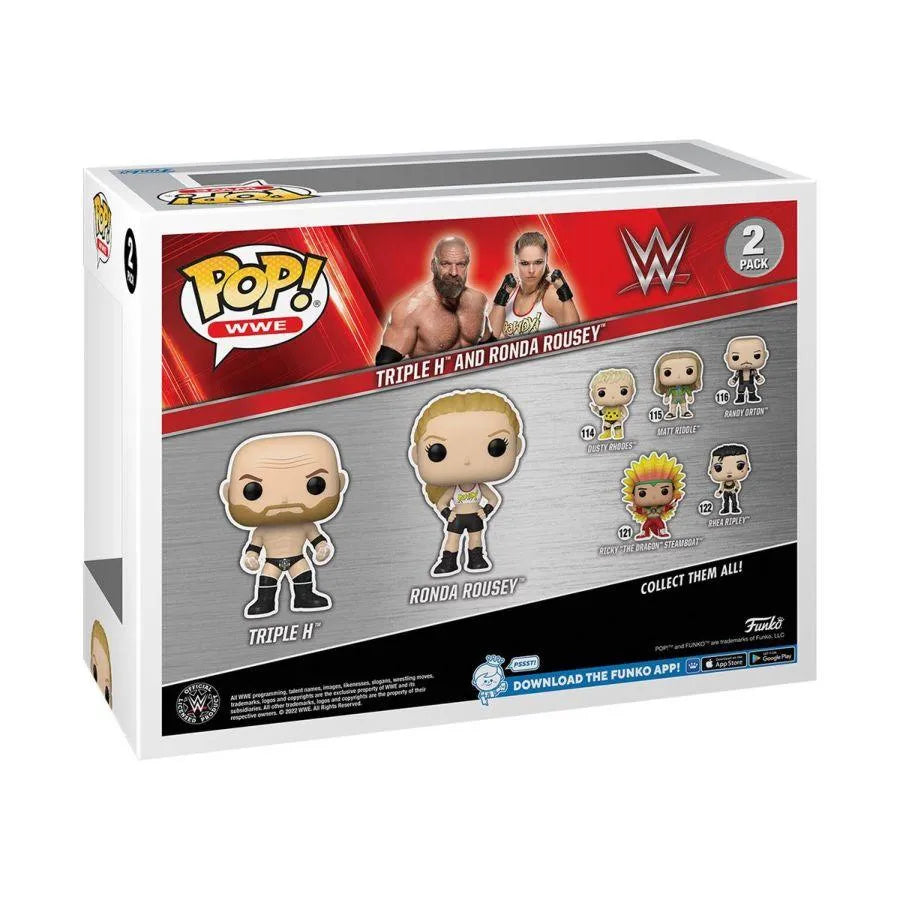 FUN70621 WWE - Rhonda Rousey & Triple H Pop! 2-Pack - Funko - Titan Pop Culture