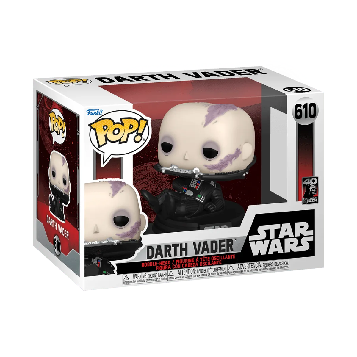 FUN70750 Star Wars: Return of the Jedi 40th Anniversary - Vader Unmasked Pop! Vinyl - Funko - Titan Pop Culture