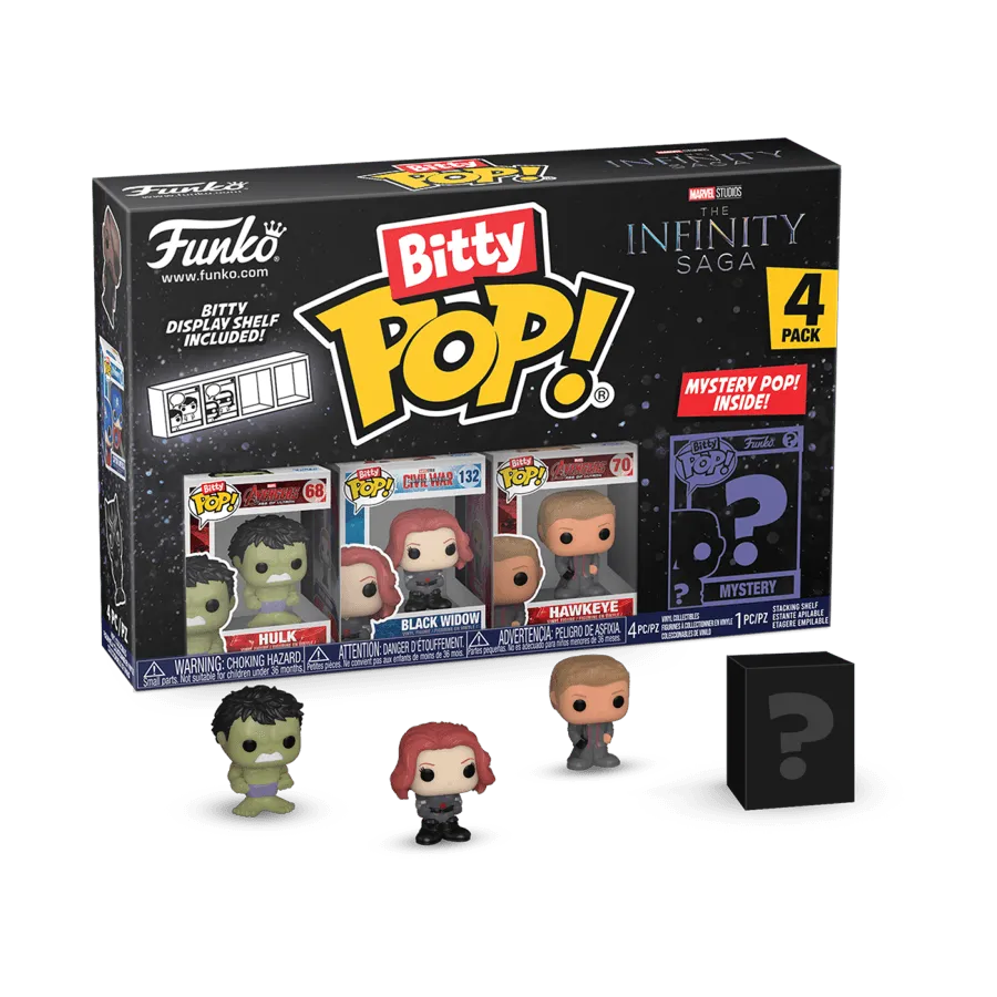 FUN71504 Marvel Comics - Hulk Bitty Pop! 4-Pack - Funko - Titan Pop Culture
