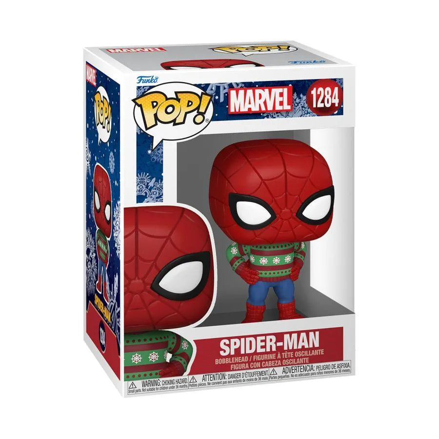 FUN72190 Marvel Comics - Spider-Man Holiday Sweater Pop! Vinyl - Funko - Titan Pop Culture