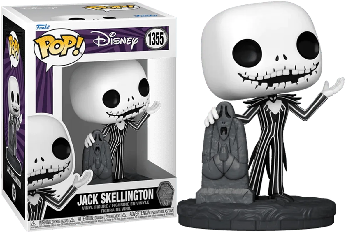 FUN72312 The Nightmare Before Christmas - Jack with Gravestone 30th Anniversary Pop! Vinyl - Funko - Titan Pop Culture