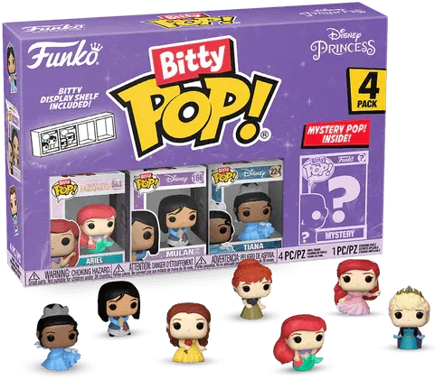 FUN73027 Disney Princess - Ariel Bitty Pop! 4-Pack - Funko TBA - Titan Pop Culture