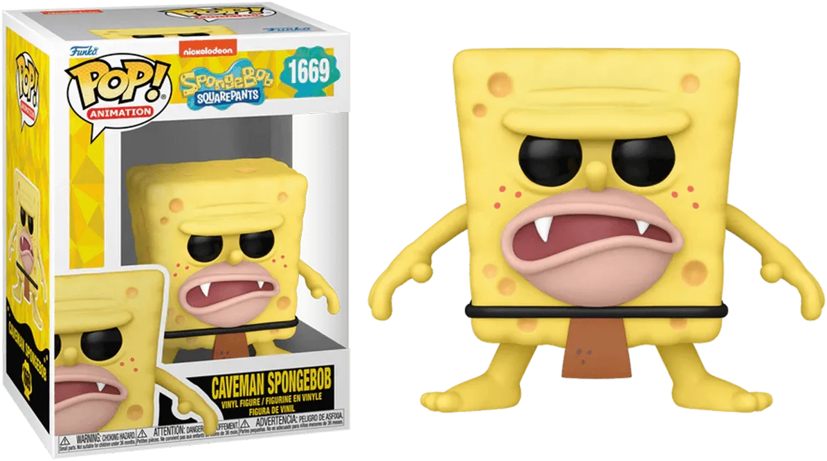 FUN75737 Spongebob: 25th Anniversary - Caveman Spongebob Pop! Vinyl - Funko - Titan Pop Culture