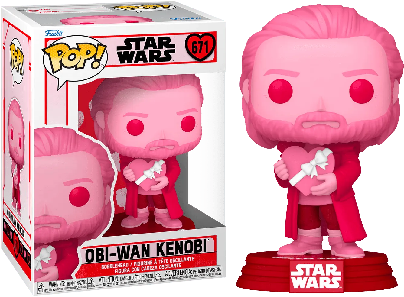 FUN76215 Star Wars: Valentines 2024 - Obi-Wan Kenobi Pop! Vinyl - Funko - Titan Pop Culture