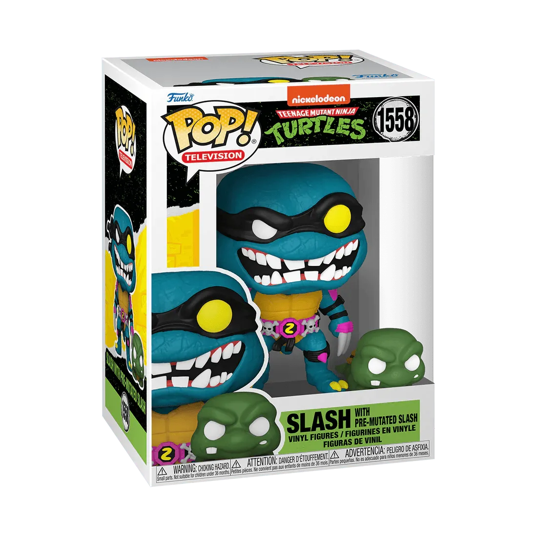 FUN78048 Teenage Mutant Ninja Turtles - Slash w/Mouser Pop! Vinyl - Funko - Titan Pop Culture