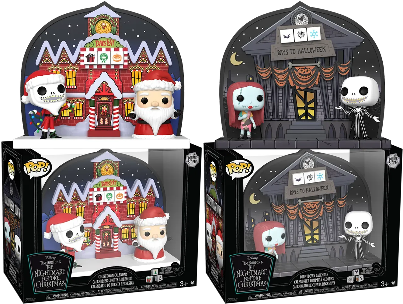 FUN79912 The Nightmare Before Christmas - Halloween Countdown Calendar: Dual Side - Funko - Titan Pop Culture