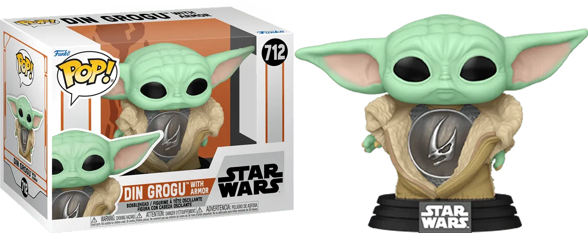 FUN80004 Star Wars - Din Grogu with Armor Pop! Vinyl - Funko - Titan Pop Culture