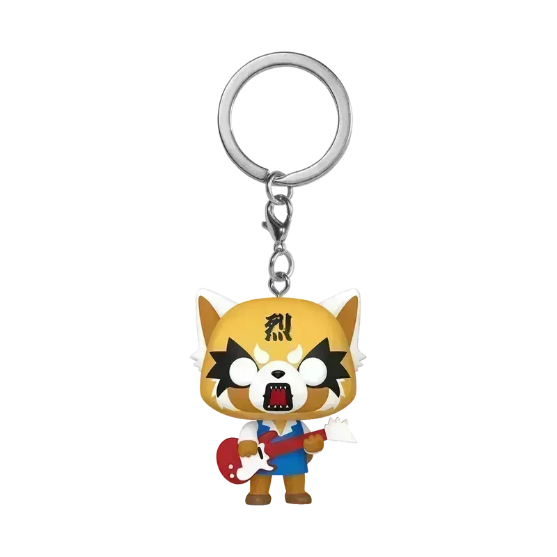 FUN80390 Aggretsuko - Aggretsuko with Guitar Pop! Keychain - Funko - Titan Pop Culture