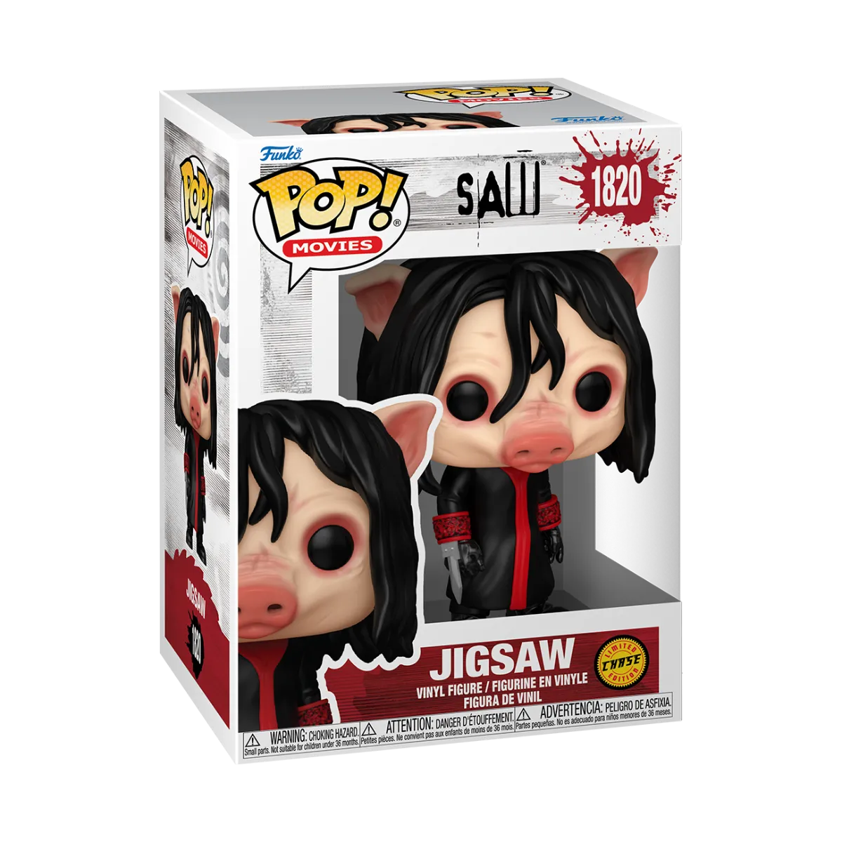 FUN80692BUNDLE Saw: 10th Anniversary - Jigsaw Killer Pop! Vinyl - Chase Bundle / Case - Funko - Titan Pop Culture