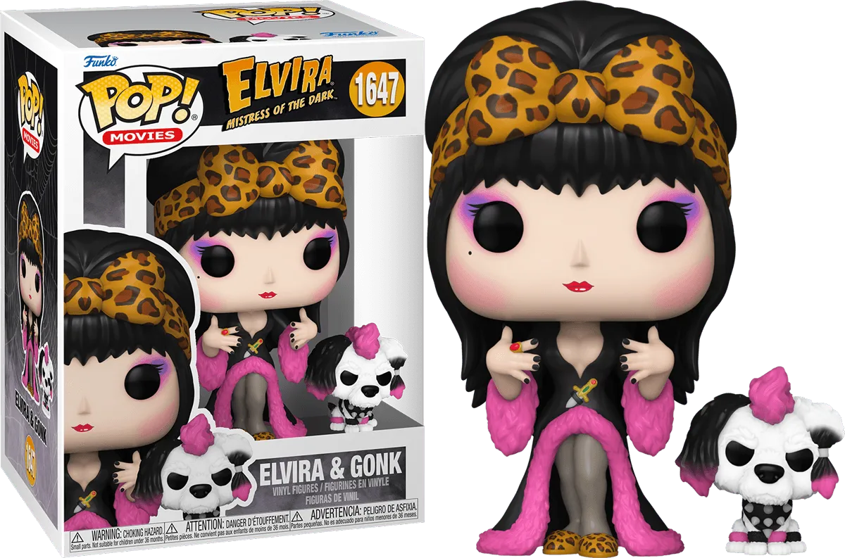 FUN80694 Elvira - Elvira & Gonk Pop! Vinyl - Funko - Titan Pop Culture