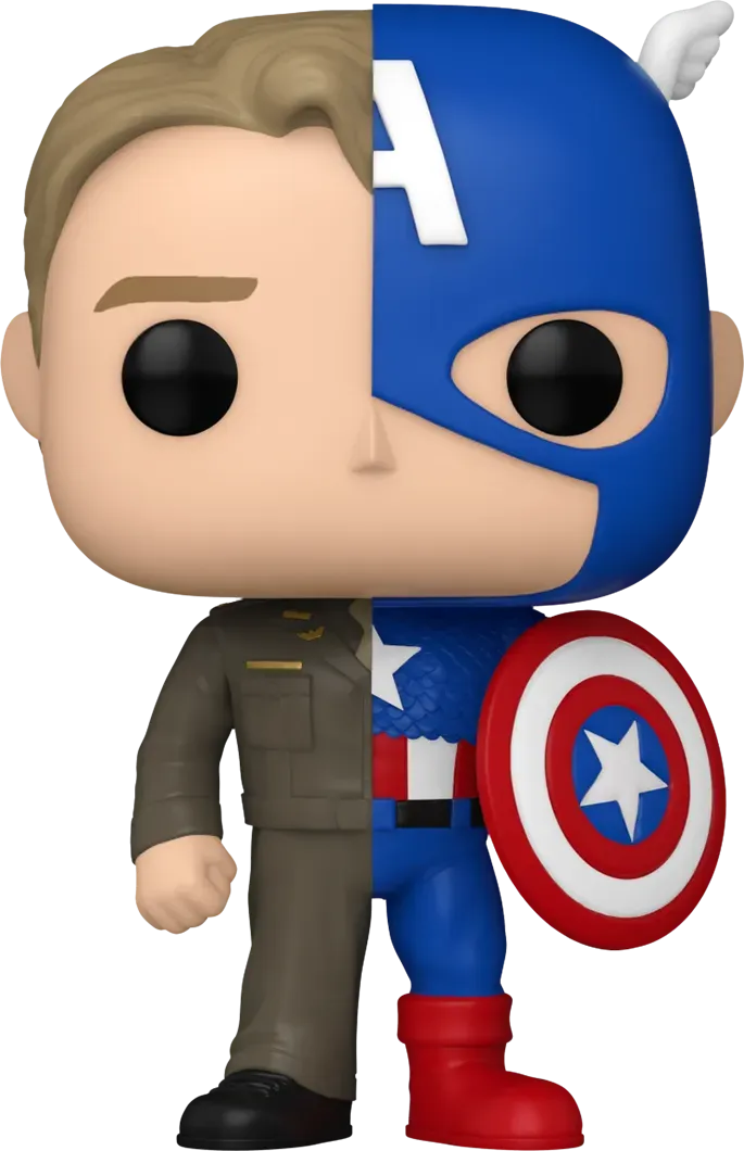FUN80891 Marvel Comics - Captain America/Steve Rogers: Split Pop! Vinyl - Funko - Titan Pop Culture