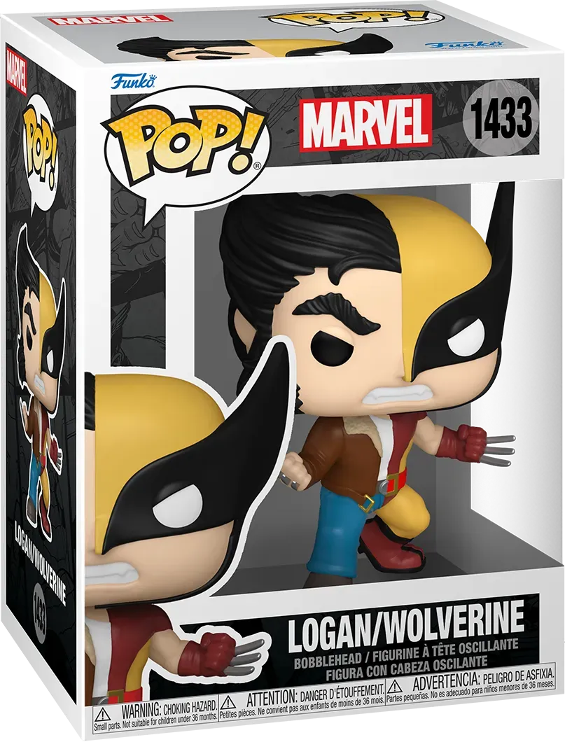 FUN80893 Marvel Comics - Wolverine/Logan Split Pop! Vinyl - Funko - Titan Pop Culture